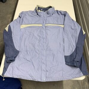 Columbia Sportswear Womens 3X Interchange Jacket Shell Blue Colorblock Outdoor